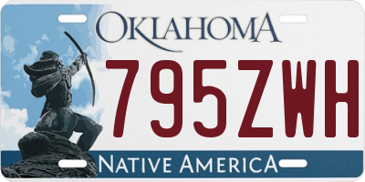 OK license plate 795ZWH