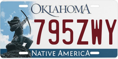 OK license plate 795ZWY