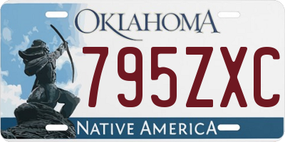 OK license plate 795ZXC