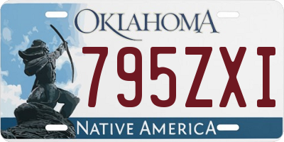 OK license plate 795ZXI