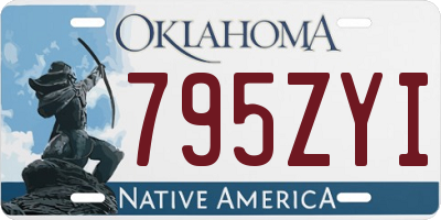 OK license plate 795ZYI