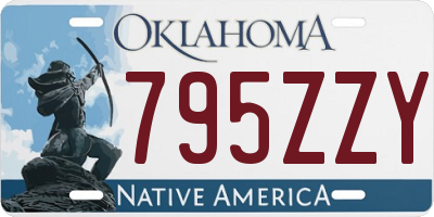 OK license plate 795ZZY