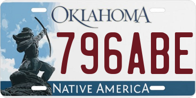 OK license plate 796ABE