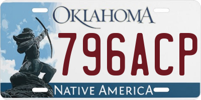 OK license plate 796ACP