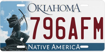 OK license plate 796AFM
