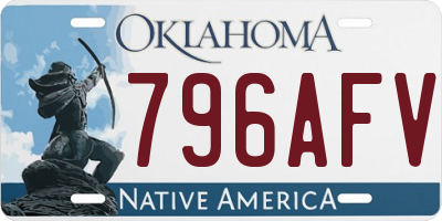 OK license plate 796AFV