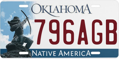 OK license plate 796AGB