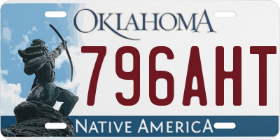 OK license plate 796AHT