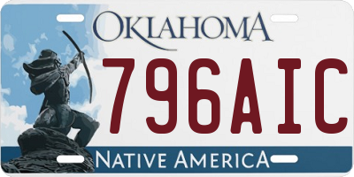 OK license plate 796AIC