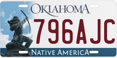 OK license plate 796AJC
