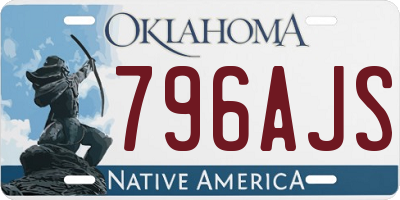 OK license plate 796AJS