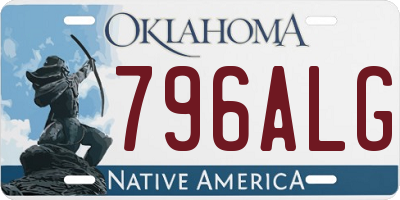 OK license plate 796ALG