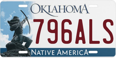 OK license plate 796ALS