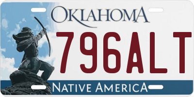 OK license plate 796ALT