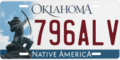 OK license plate 796ALV