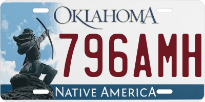 OK license plate 796AMH
