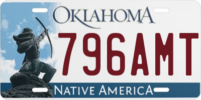 OK license plate 796AMT