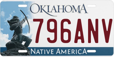 OK license plate 796ANV