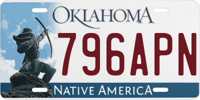 OK license plate 796APN