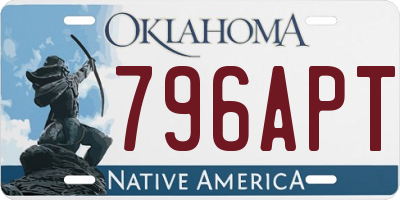 OK license plate 796APT