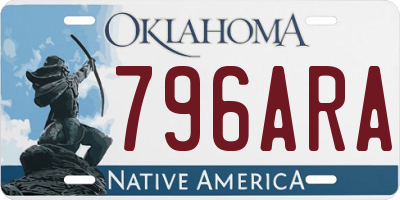 OK license plate 796ARA