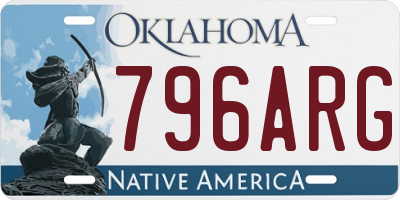 OK license plate 796ARG