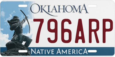 OK license plate 796ARP