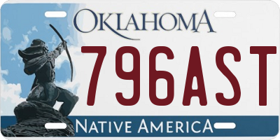 OK license plate 796AST
