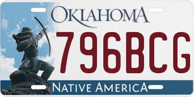OK license plate 796BCG