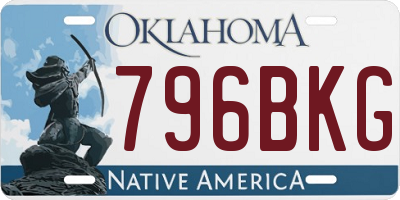 OK license plate 796BKG