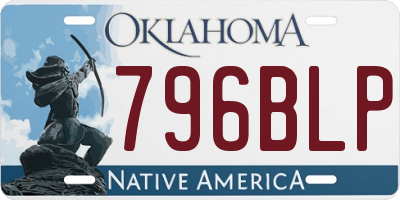 OK license plate 796BLP
