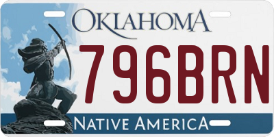OK license plate 796BRN
