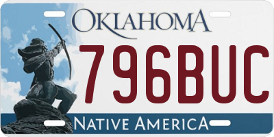 OK license plate 796BUC