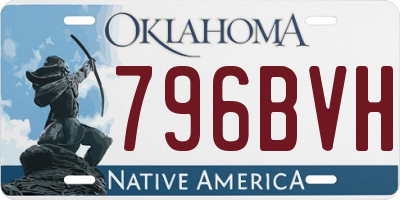 OK license plate 796BVH