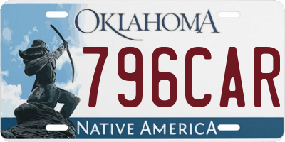 OK license plate 796CAR