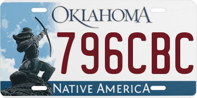 OK license plate 796CBC