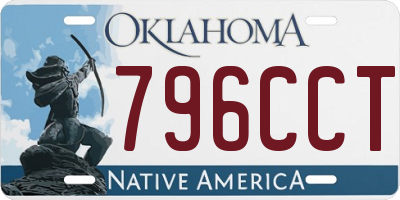 OK license plate 796CCT