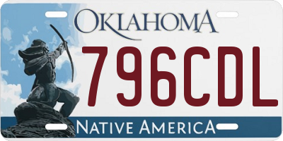 OK license plate 796CDL