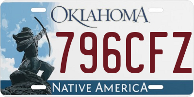 OK license plate 796CFZ