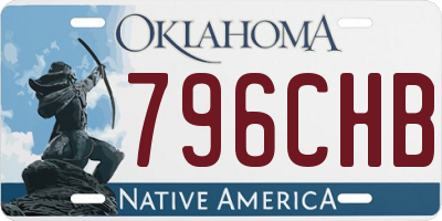 OK license plate 796CHB