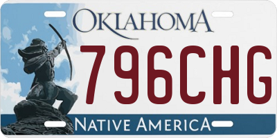 OK license plate 796CHG