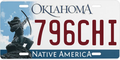 OK license plate 796CHI