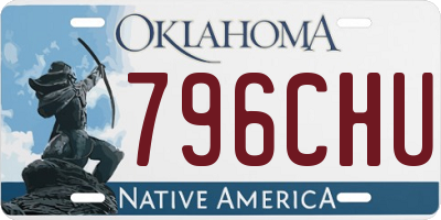 OK license plate 796CHU