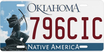 OK license plate 796CIC