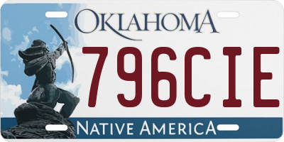 OK license plate 796CIE