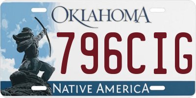 OK license plate 796CIG