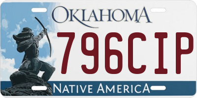 OK license plate 796CIP