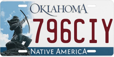 OK license plate 796CIY