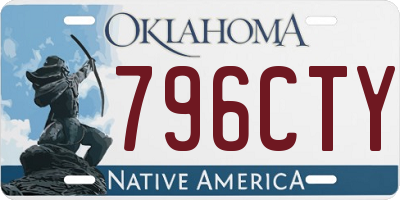 OK license plate 796CTY