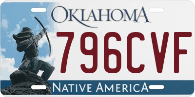 OK license plate 796CVF